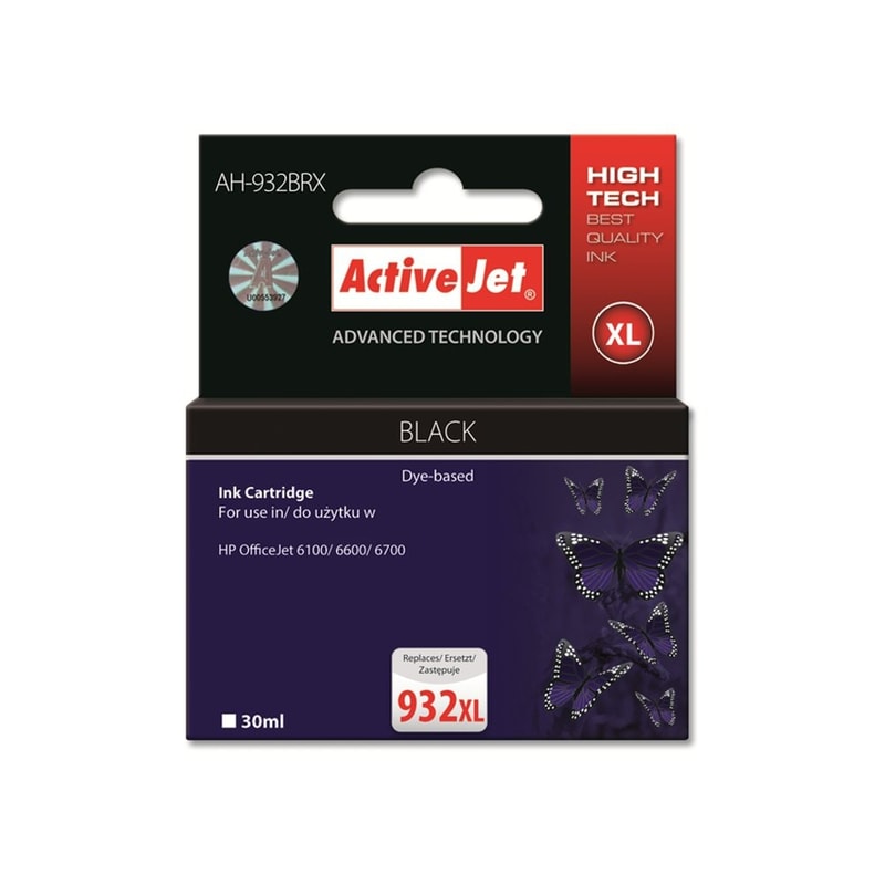 ACTIVEJET Συμβατό HP 932 Μαύρο Μελάνι Εκτυπωτή CN053AE