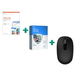 Microsoft Starter Pack - Office 365 Personal + McAffee Internet security 3 PC-License + Microsoft Wireless Mobile Mouse 1850 Black