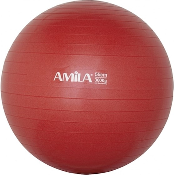 Μπάλα Γυμναστικής Amila Κατάλληλη για Pilates 1 kg 55 cm - Κόκκινη image 0