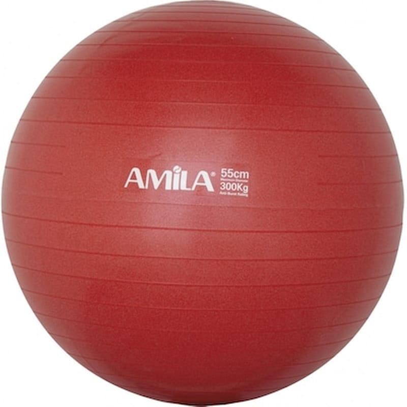 Μπάλα Γυμναστικής Amila Κατάλληλη για Pilates 1 kg 55 cm - Κόκκινη