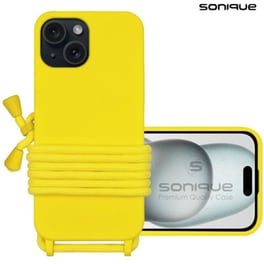 Θήκη  Apple iPhone 15 - Sonique Με Κορδόνι Carryhang - Κίτρινο