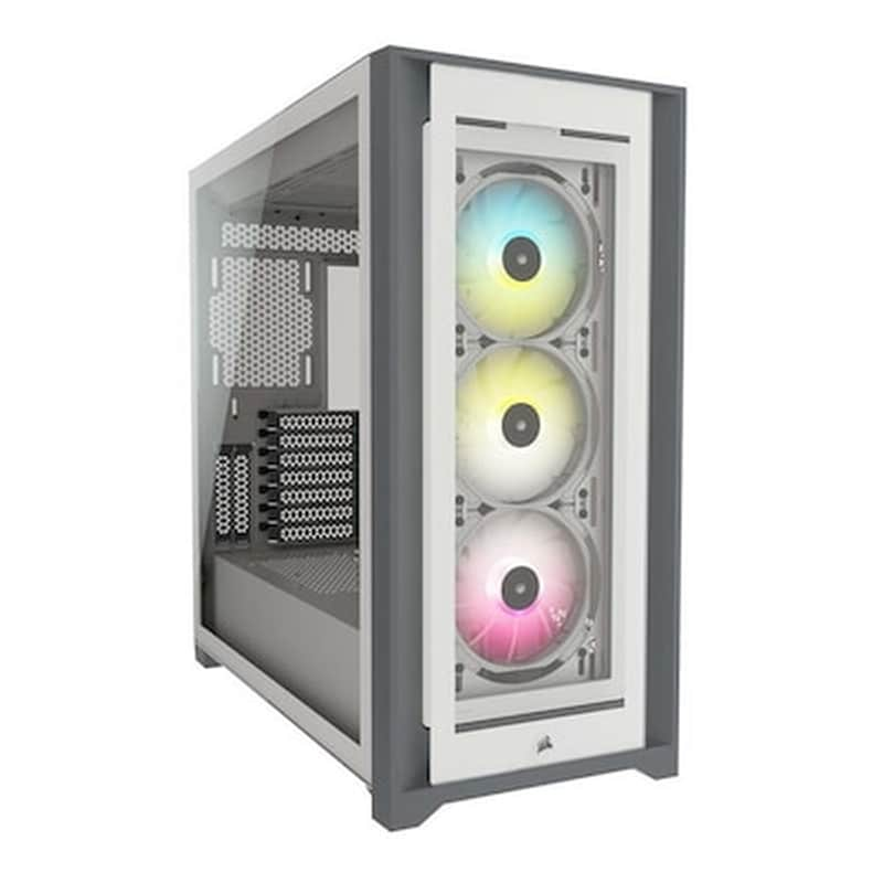 CORSAIR Κουτί Desktop Corsair iCUE 5000X RGB Tempered Glass Mid-Tower ATX Smart Case (CC-9011213-WW) - Λευκό