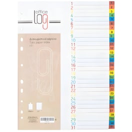 Χάρτινα Διαχωριστικά Φύλλα Office Log 31 Θεμάτων A4 Χρωματιστά