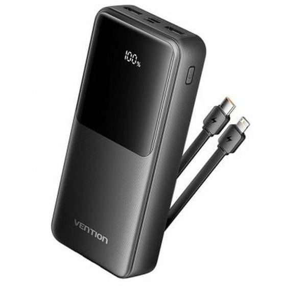 Powerbank Vention FHPB0 με ενσωματωμένα καλώδια Lightning/USB-C 20.000mAh 22.5W - Black image 0