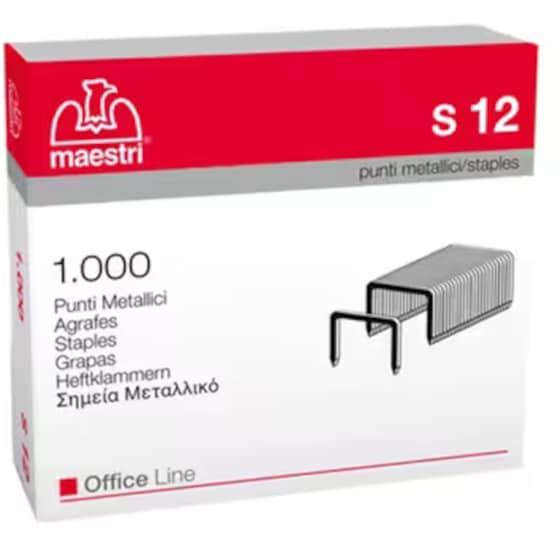 Σύρματα Συρραπτικού Ανταλλακτικά Maestri Νο.12 1000 Τεμάχια Roma image 0