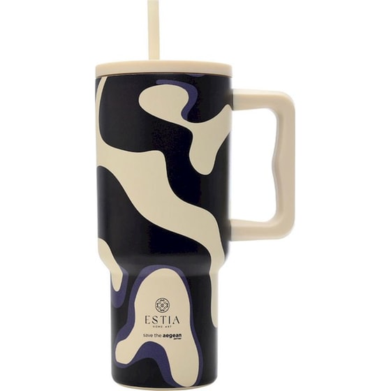 Κούπα Θερμός Estia Με Λαβή & Καλαμάκι 900ml Save The Aegean Tumbler Bold Drift image 0