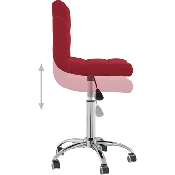 Καρέκλα Γραφείου VidaXL από Ύφασμα - Μπορντό image 5