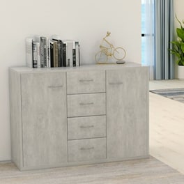 Vidaxl Μπουφές Γκρι Του Σκυροδέματος 88 X 30 X 65 Εκ. Από Μοριοσανίδα