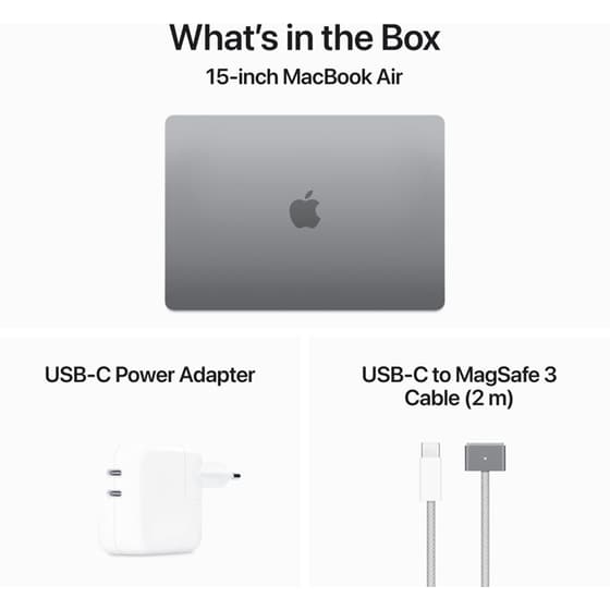 Apple MacBook Air with M3 Chip 15.3''QHD (Apple M3/8GB/512GB SSD/MacOs) Space Grey image 8