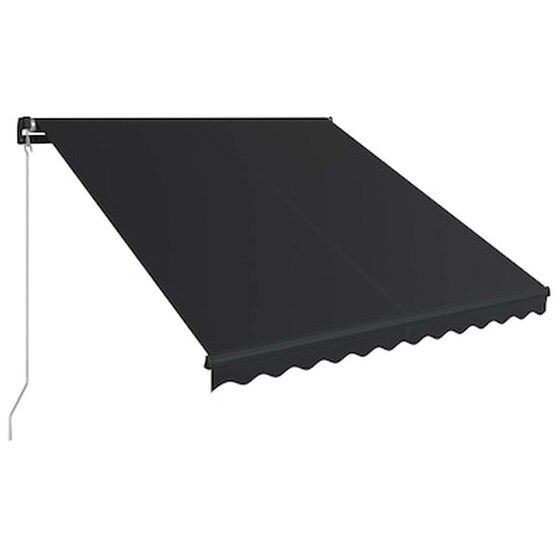 Τέντα Vidaxl Συρόμενη Χειροκίνητη με LED 350x250cm - Ανθρακί image 4