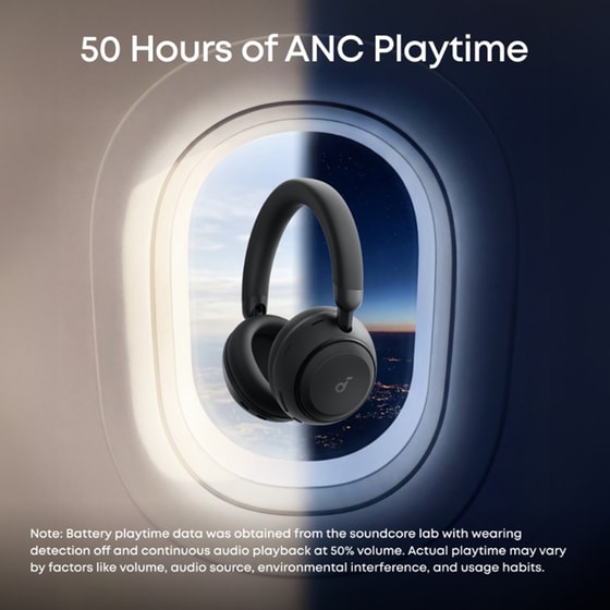 Ασύρματα Ακουστικά Κεφαλής Anker Soundcore Space 2 - Μαύρο image 5