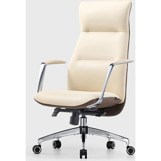 Καρέκλα Γραφείου Εργονομική Eureka Ergonomic ERK-OC08-OW από Δερματίνη - Λευκή image 1