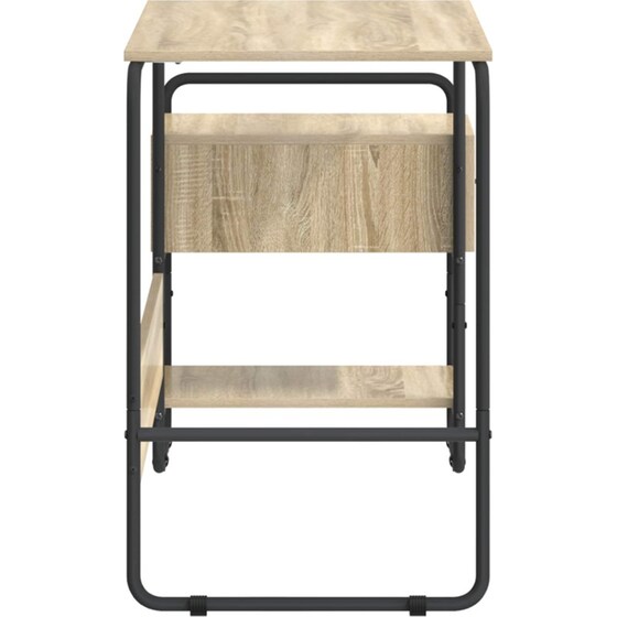 Γραφείο VidaXL με Αποθηκευτικό Χώρο 131,5x50x75,5 cm - Sonoma Δρυς image 4