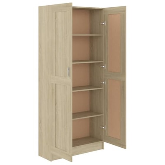 Vidaxl Βιβλιοθήκη Χρώμα Sonoma Δρυς 82,5x30,5x185,5 Εκ. Μοριοσανίδα image 5