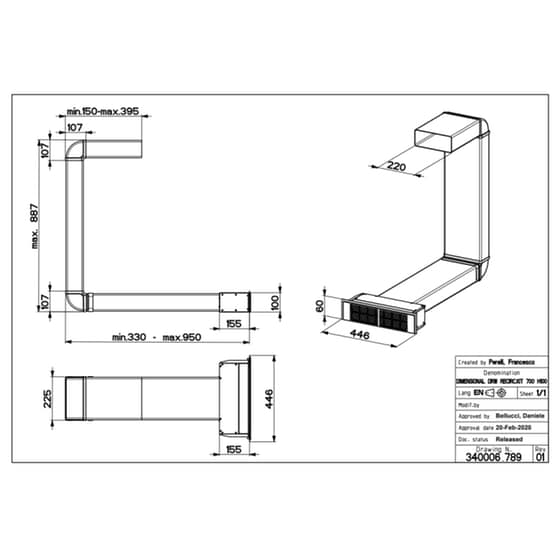 FRANKE H100 Κιτ Φίλτρου Απορροφητήρα 10 cm image 1