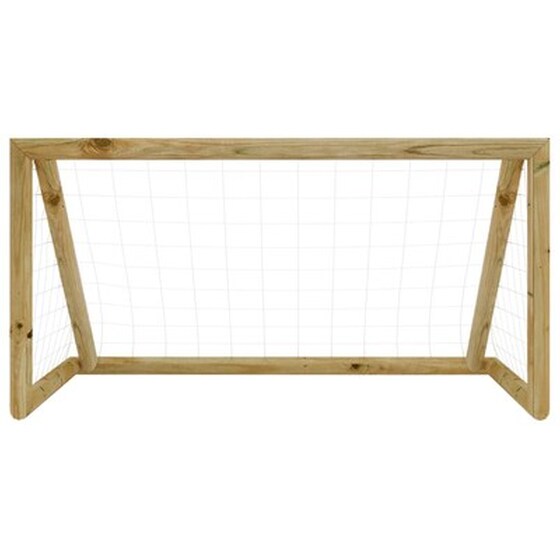 Vidaxl Τέρμα Ποδοσφαίρου Με Δίχτυ 160x100x80 Εκ. Εμποτισμ. Ξύλο Πεύκου image 2