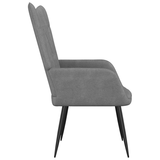 Πολυθρόνα Relax VidaXL από Ύφασμα - Σκούρο Γκρι image 1