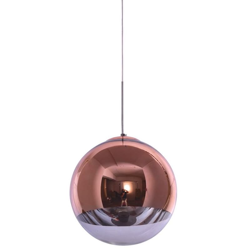 HOMELIGHTING Φωτιστικό Οροφής Μονόφωτο Homelighting Alessia Γυάλινο 30x30x30-120 cm - Χάλκινο