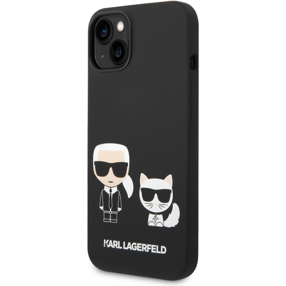 Θήκη Apple iPhone 14 Plus - Karl Lagerfeld Silicone Case Karl+Choupette - Black image 5