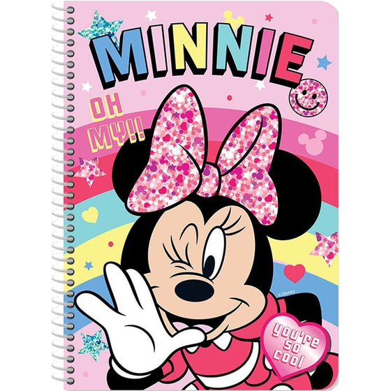 Τετράδιο Σπιράλ DIAKAKIS B5 2 Θεμάτων Minnie Mouse (1 Τεμάχιο) image 1