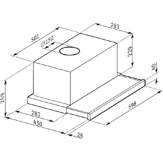 PYRAMIS 14889 TURBO ECOLINE 60cm Inox Απορροφητήρας Συρόμενος image 1