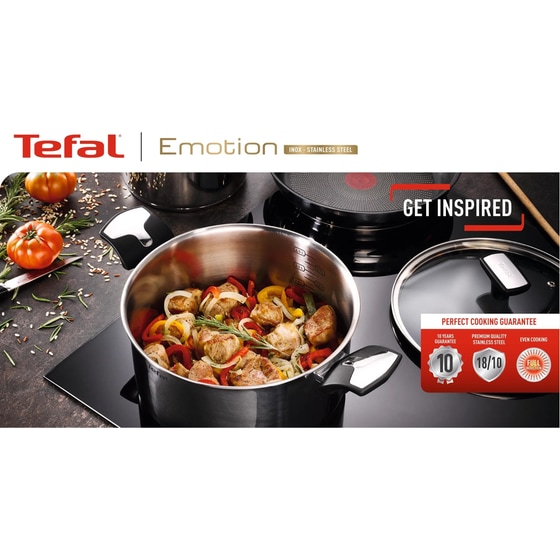 Τηγάνι Wok TEFAL EMOTION E30019 από Ανοξείδωτο Ατσάλι 28 cm image 6