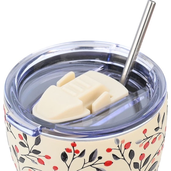 Κούπα Θερμός Καφέ Estia Home Art Save the Aegean Bloom Beige 350ml image 2