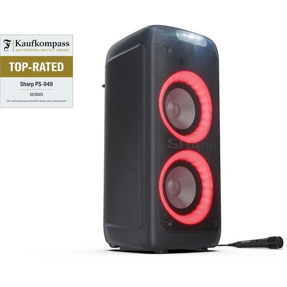 Party Speaker Sharp PS949 132W Karaoke - Μαύρο image 3