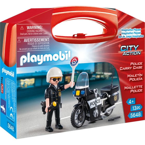 PLAYMOBIL® City Action Βαλιτσάκι Αστυνόμος με Μοτοσικλέτα (5648) image 0