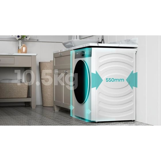 HISENSE WF5I1045BWQ 10.5 kg 1.400 Στροφές Λευκό Πλυντήριο Ρούχων image 18