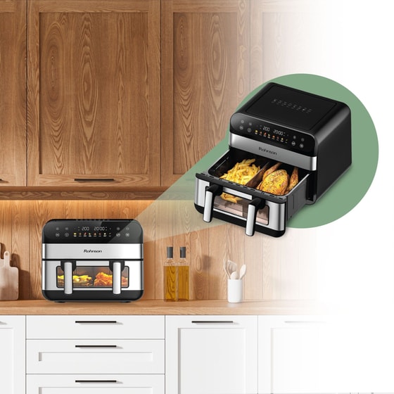 ROHNSON R-2894 με Αποσπώμενο Κάδο 10.4 L Inox Φριτέζα Αέρος image 10