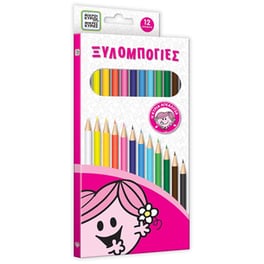 Ξυλομπογιές Μικροί Κύριοι Μικρές Κυρίες Η Κυρία Αγκαλίτσα 12 Τεμάχια