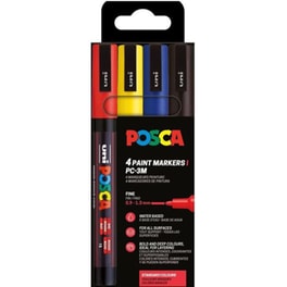 Μαρκαδόροι Ζωγραφικής Posca 3M Basic Colours (4 Τεμάχια)