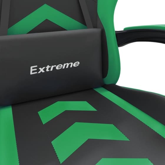 Καρέκλα Gaming VIDAXL 3143905 με Υποπόδιο από Τεχνητό Δέρμα - Μαύρο image 5
