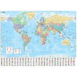 Collins World Wall Paper Map