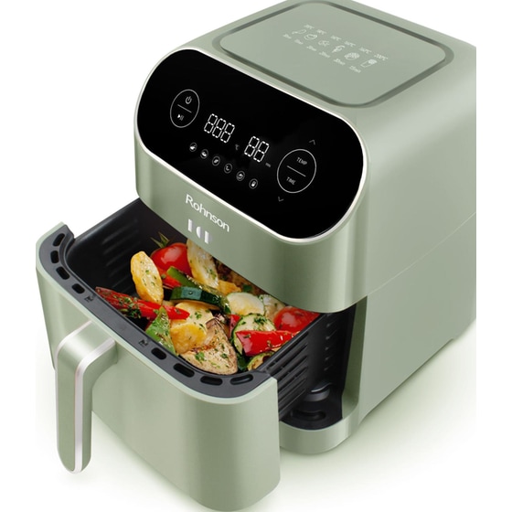 ROHNSON R-2859G Pop με Αποσπώμενο Κάδο 1800 W 7 L Πράσινο Φριτέζα Αέρος image 2