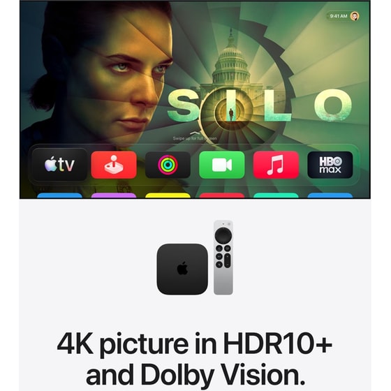 Apple TV 4K Wi‑Fi + Ethernet 128GB - Μαύρο image 1