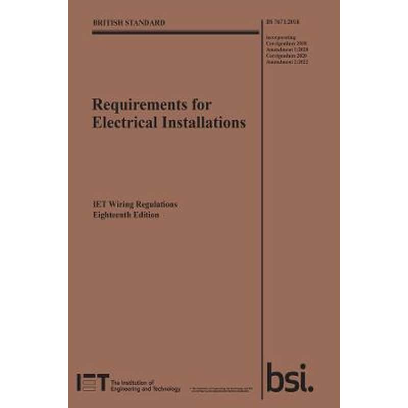 REQUIREMENTS FOR ELECTRICAL INSTALLATION