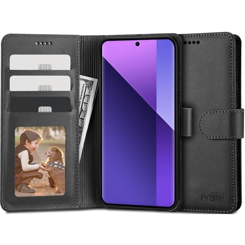 Θήκη Xiaomi Redmi Note 13 Pro Plus - Tech-Protect Wallet - Black φωτογραφία