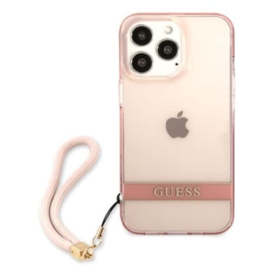 Θήκη Apple iPhone 13 Pro - Guess Με Κορδόνι Χειρός - Ροζ image 1