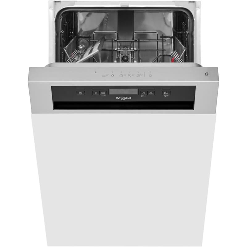 WHIRLPOOL Εντοιχιζόμενο Πλυντήριο Πιάτων WHIRLPOOL WSBC3M17X 10 Σερβίτσια με Τεχνολογία 6ης αίσθησης, EcoFriendly και FlexiSpace - Inox