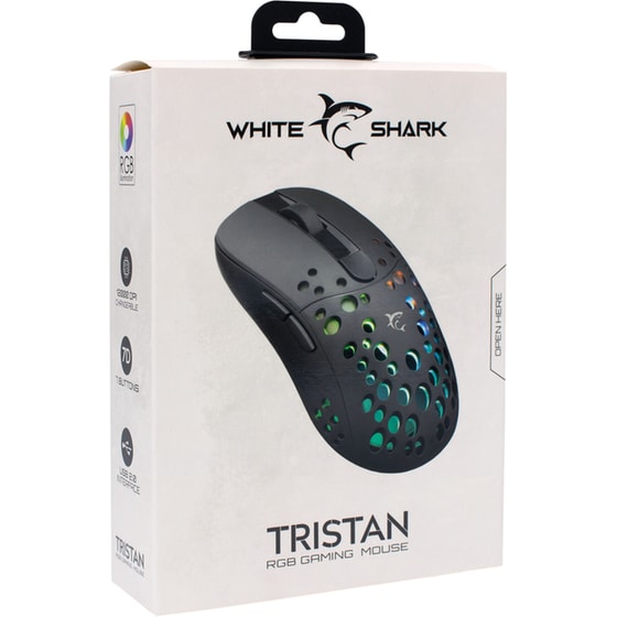 White Shark Tristan Gaming Ενσύρματο Ποντίκι RGB Μαύρο image 7