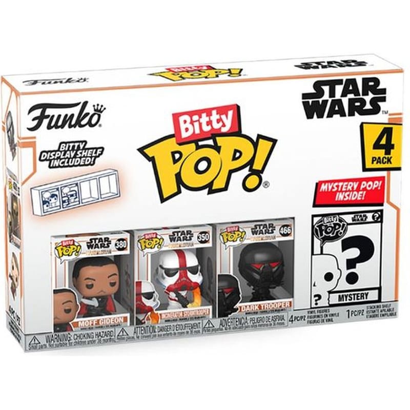 Funko Bitty Pop! Star Wars – Moff Gideon/Dark Trooper/Incinerator Stormtrooper/ Mystery Figure 4-pack
