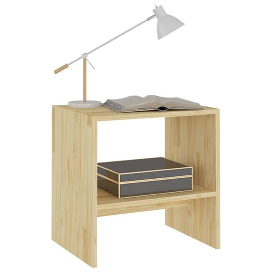 Κομοδίνο Vidaxl Από Μασίφ Ξύλο Πεύκου 2τμχ 40x30.5x40 cm - Φυσικό image 3