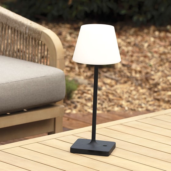 Επαναφορτιζόμενο Πορτατίφ Led Spitishop Φ15x39 cm - Μαύρο/Λευκό image 1