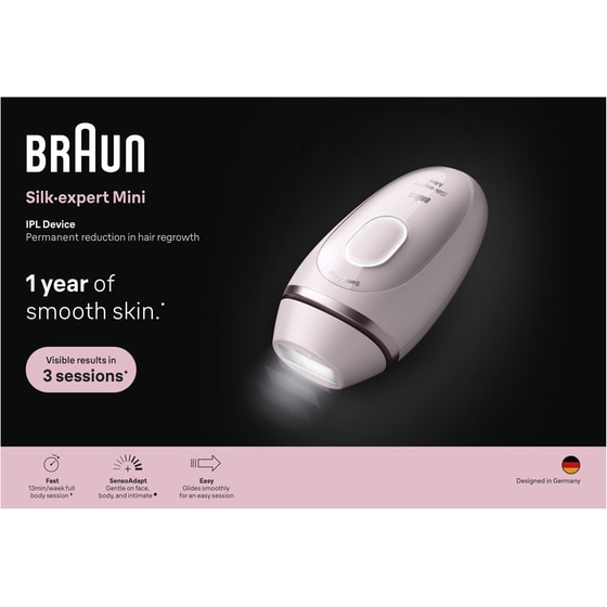 Αποτριχωτική Μηχανή BRAUN PL1111 Mini Series IPL Ροζ image 3