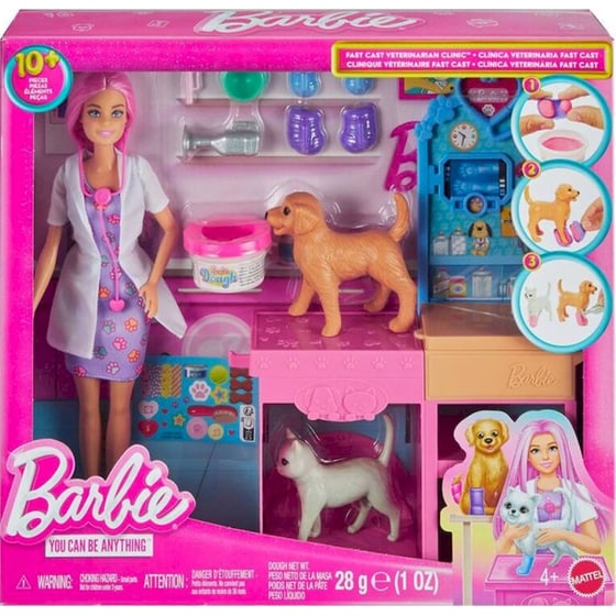 Mattel Κούκλα Barbie Ιατρείο για Ζωάκια (JFX93) image 0