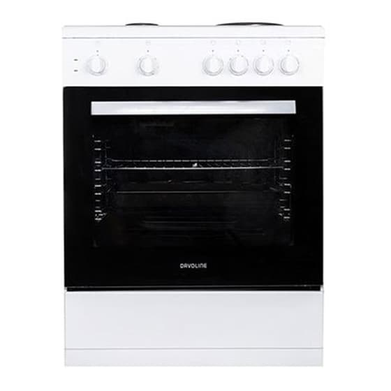 DAVOLINE DAE 600 WH 72 Lt Λευκό Ηλεκτρική Κουζίνα Εμαγιέ image 0