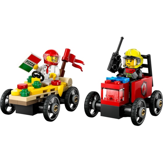 LEGO® City Pizza vs. Fire Truck Race Car Pack (60458) image 1