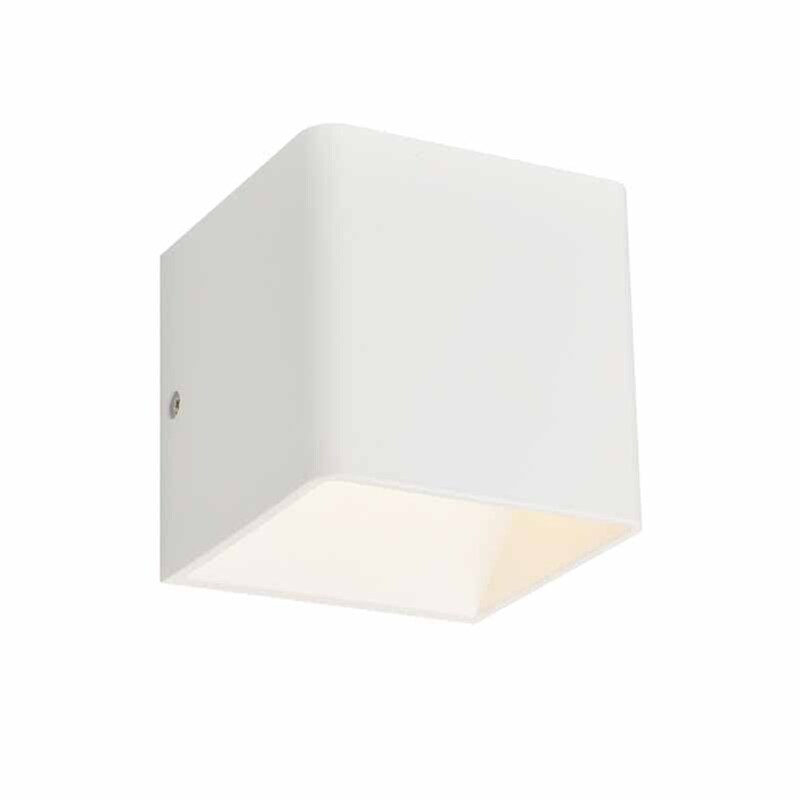 Απλίκα Τοίχου Led Aca Nephele L35037 Μεταλλική 10x10x10 cm - Λευκή